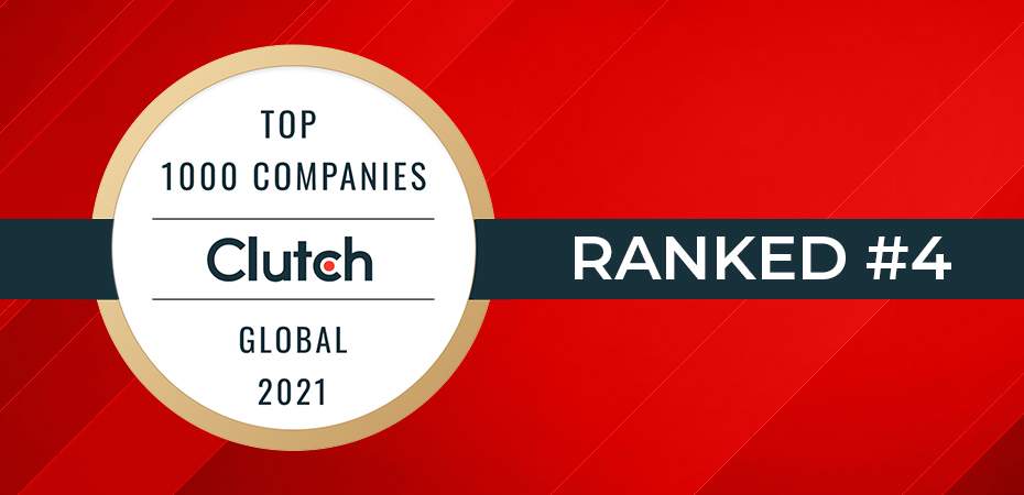 Clutch, ranked #4, Top 1000 companies 2021